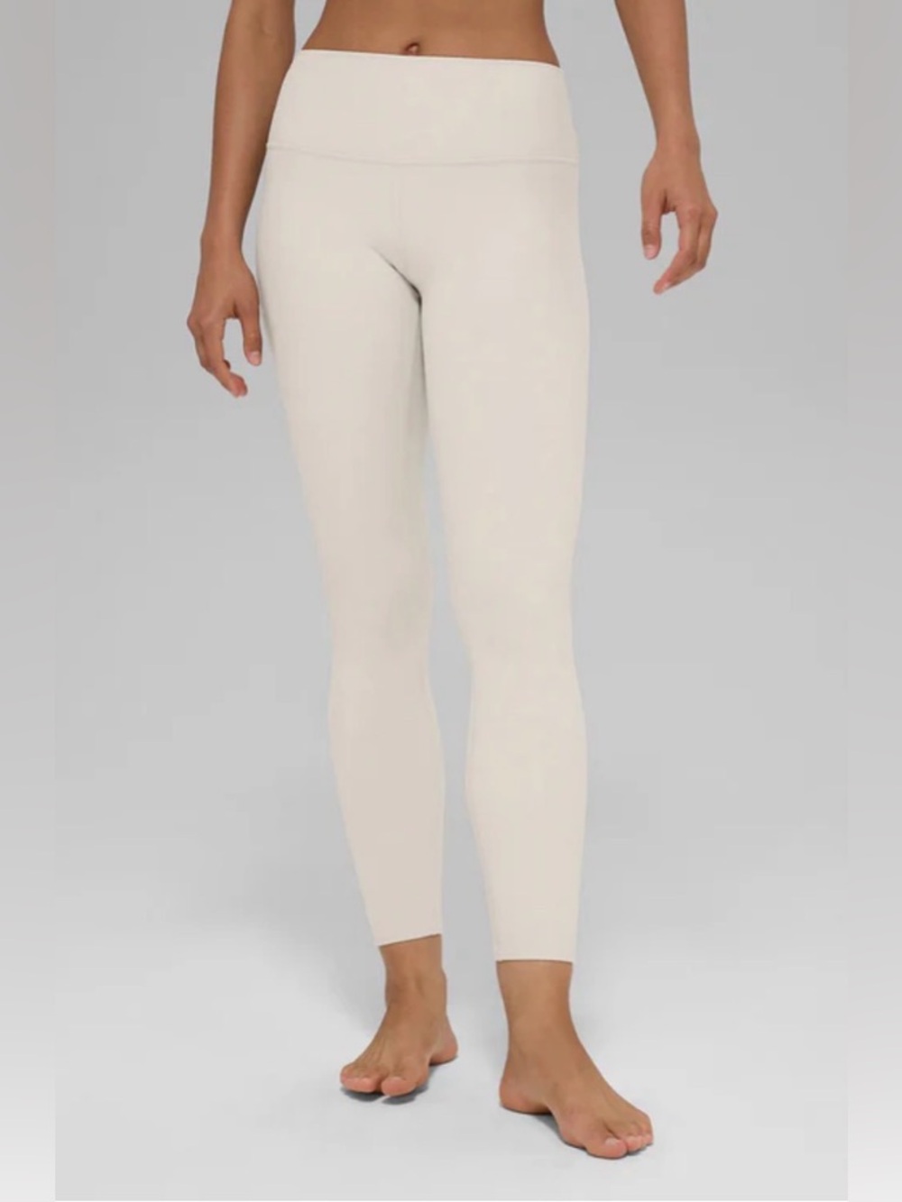 Alo Yoga High Waisted Leggings Cream Ivory 7/8 Length Size S